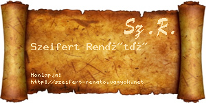 Szeifert Renátó névjegykártya
